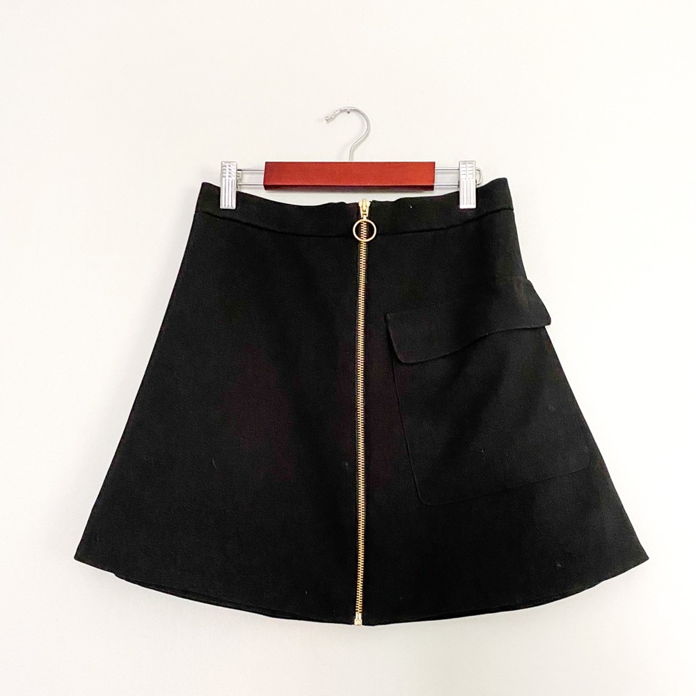 Topshop zipper front skirt